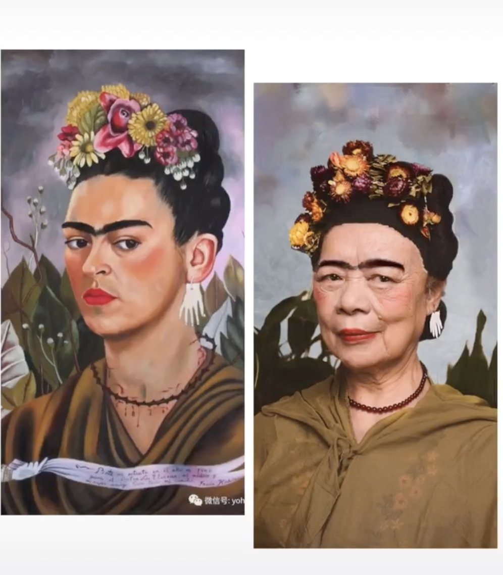 Mayores de una residencia china se hacen famosos recreando obras de arte Mayores de una residencia china se hacen famosos recreando obras de arte