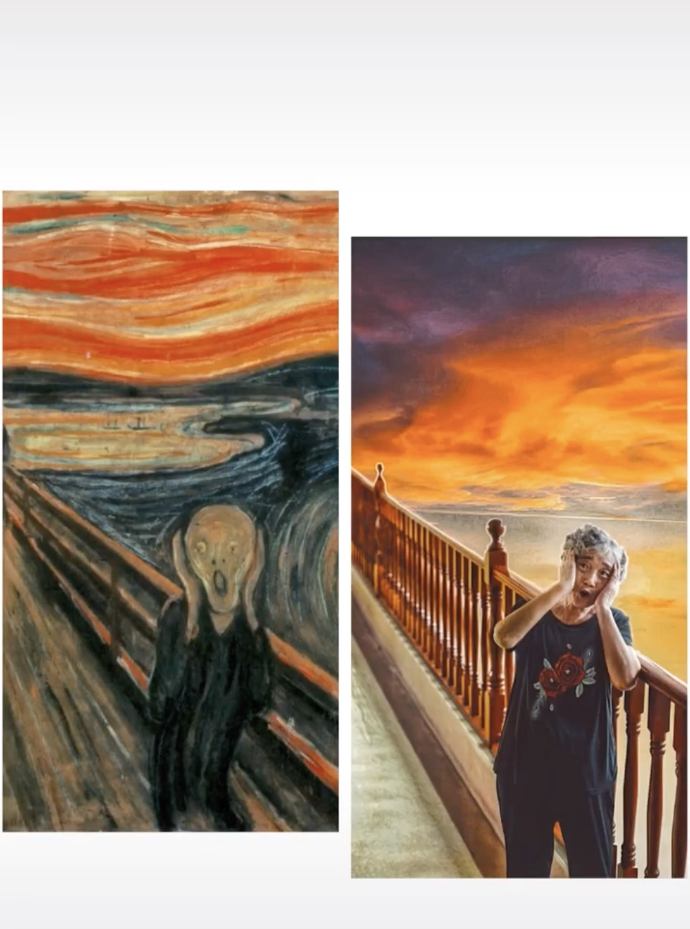 Mayores de una residencia china se hacen famosos recreando obras de arte Mayores de una residencia china se hacen famosos recreando obras de arte