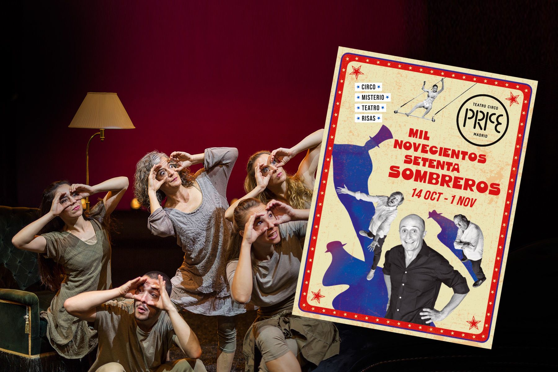 Homenaje al circo en el Price con 'Mil novecientos setenta sombreros' y Pepe Viyuela