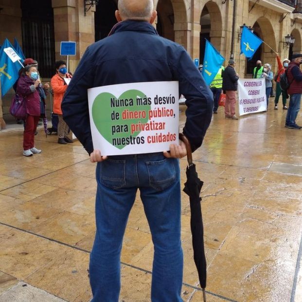 Pensionista protesta 