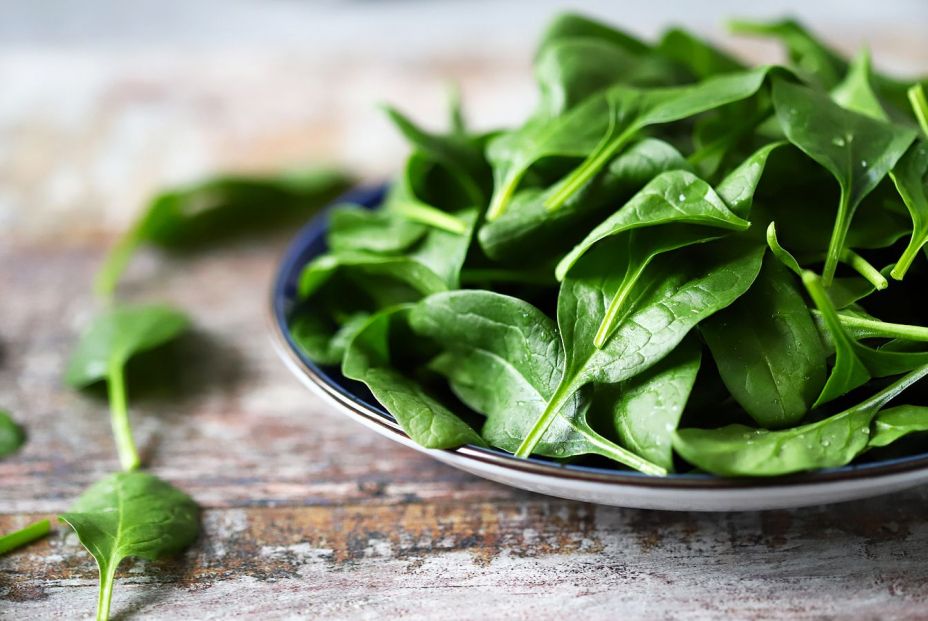 bigstock Fresh Baby Spinach On A Plate359864971