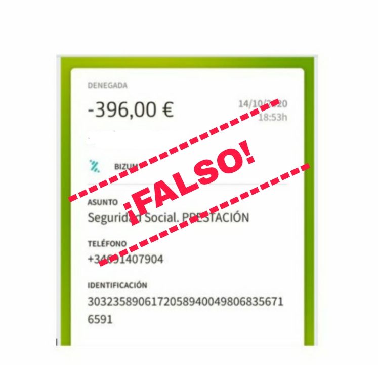 La Seguridad Social alerta sobre el timo del pago a través de Bizum usando su nombre