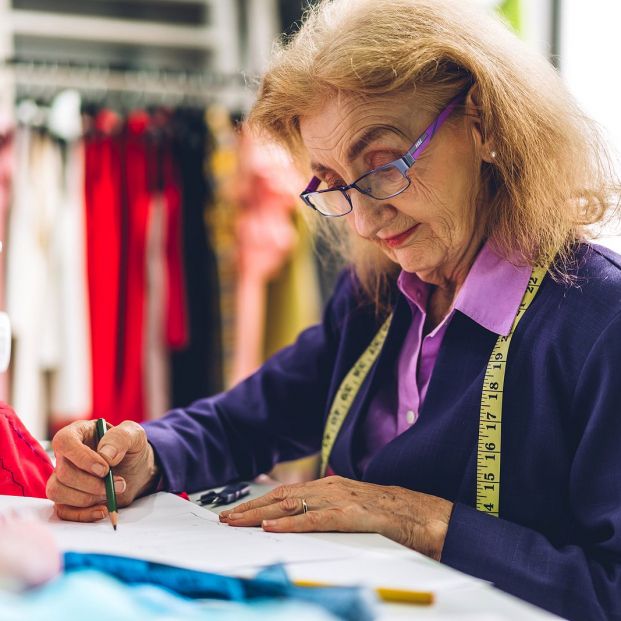 bigstock Portrait Of Elderly Woman Fash 381873143