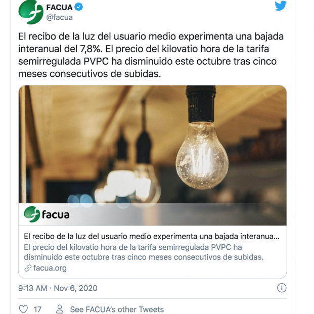 FACUA RECIBO LUZ FACUA RECIBO LUZ