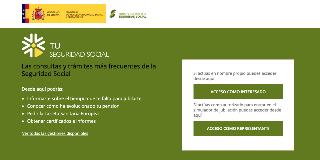 Instituto Nacional Seguridad Social Instituto Nacional Seguridad Social