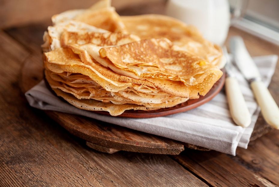 bigstock A Stack Of Thin Pancakes On A358152860