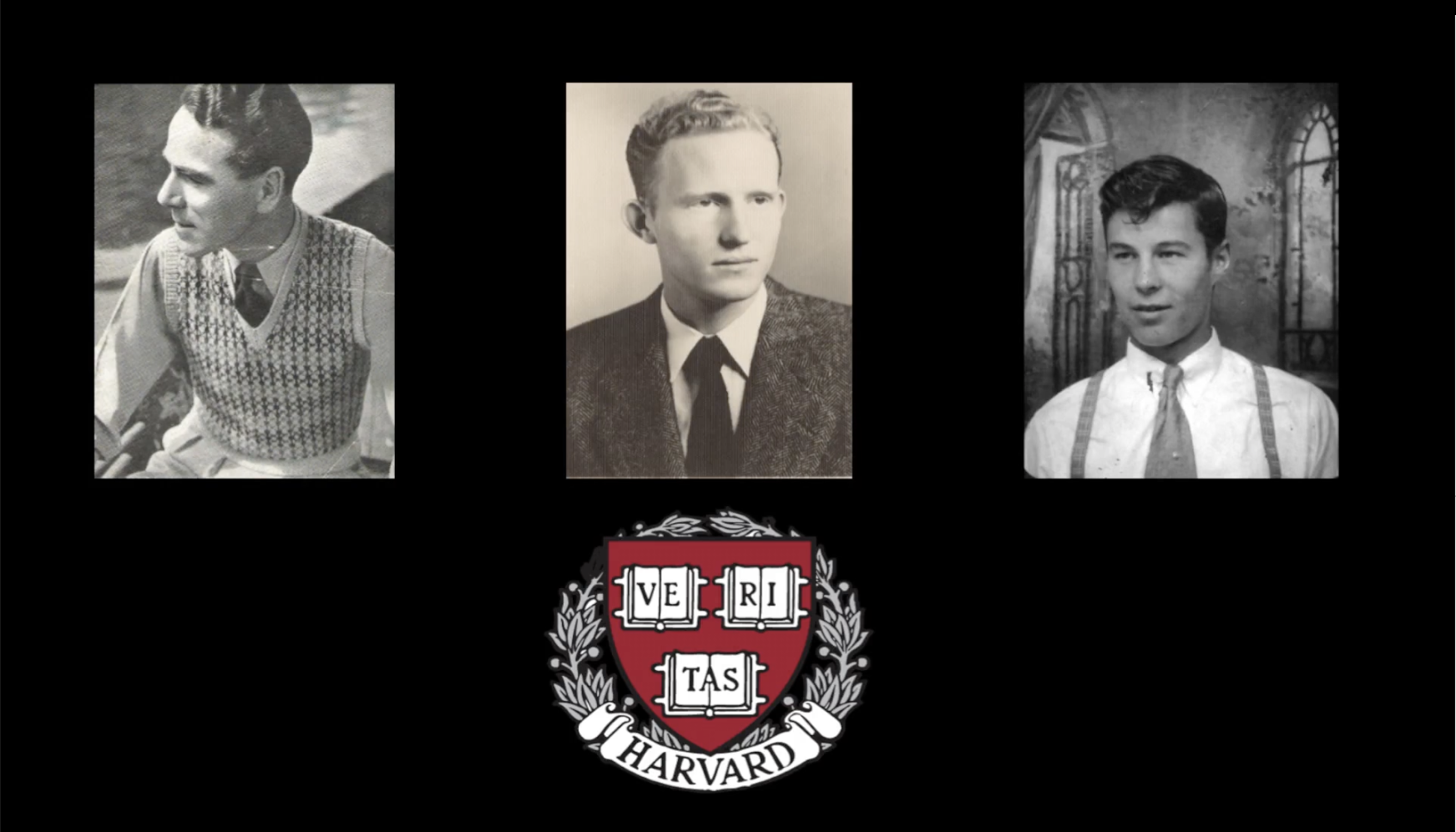 Diapositiva de algunos miembros del estudio en la charla de Robert Waldinger en TED. Diapositiva de algunos miembros del estudio en la charla de Robert Waldinger en TED.