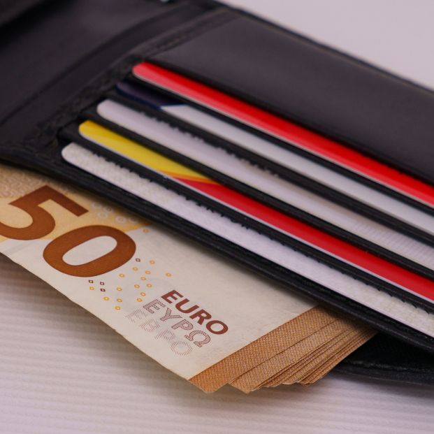 Cartera con tarjetas y dinero efectivo Cartera con tarjetas y dinero efectivo