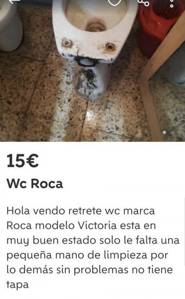 Wc roca en Wallapop (Foto: Wallapuff)