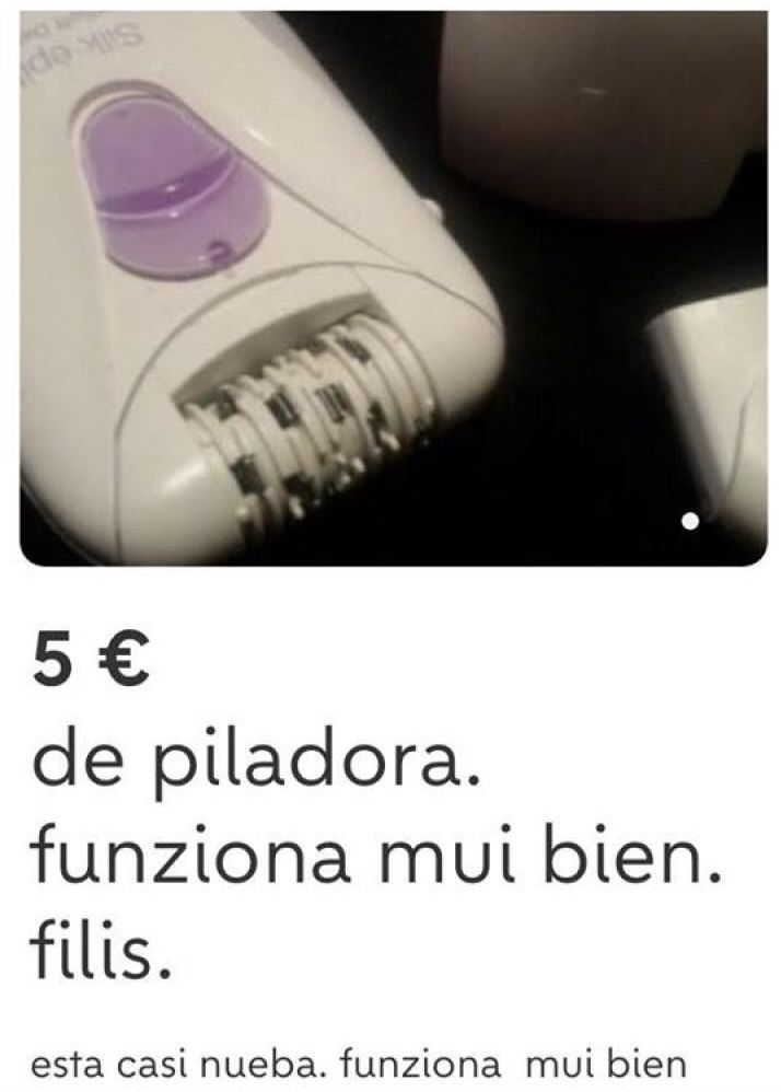 Depiladora en Wallapop (Foto: Wallapuff)