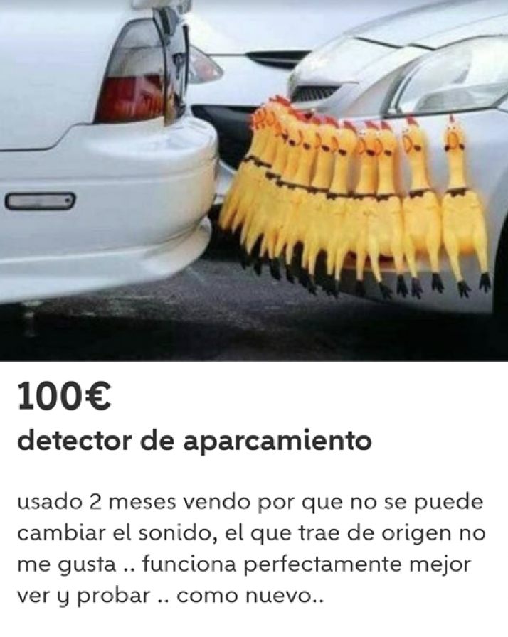 Detector de aparcamiento en Wallapop (Foto: Wallapuff)