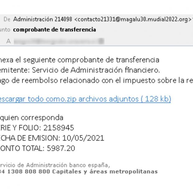 correo fraude (Imagen: OSI) correo fraude (Imagen: OSI)