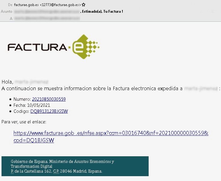 correo ministerio factura (Imagen: OSI) correo ministerio factura (Imagen: OSI)