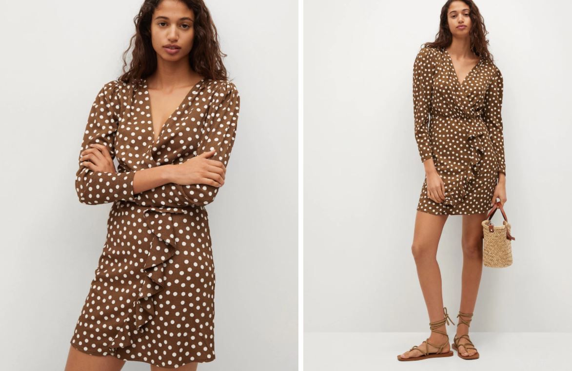 Vestido topos Mango Vestido topos Mango