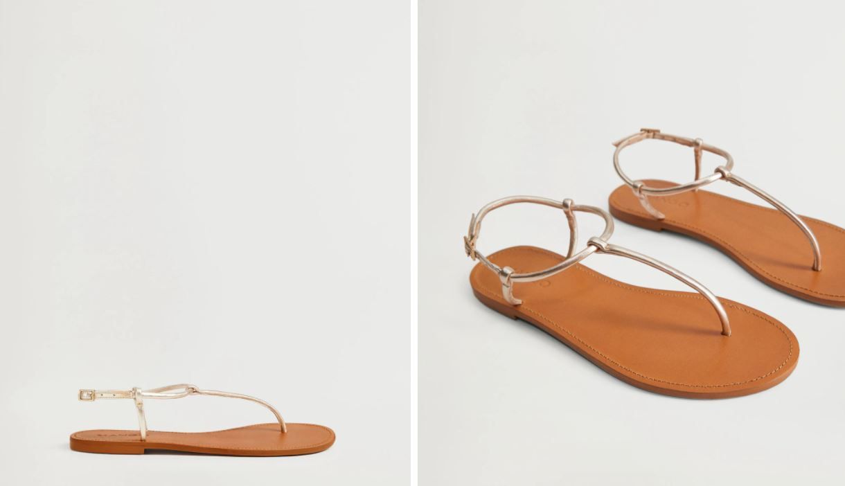 Sandalias piel Mango Sandalias piel Mango