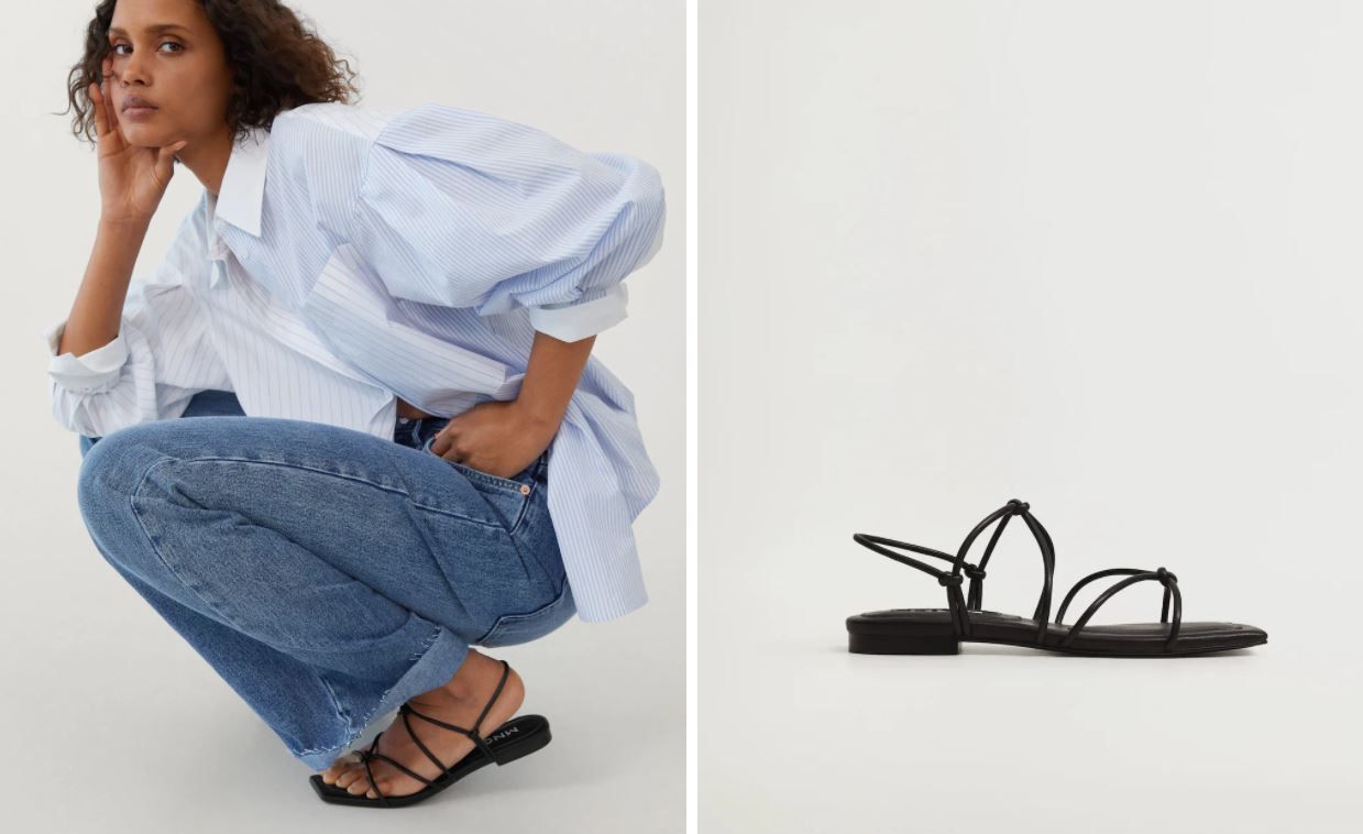 Sandalias negras Mango Sandalias negras Mango