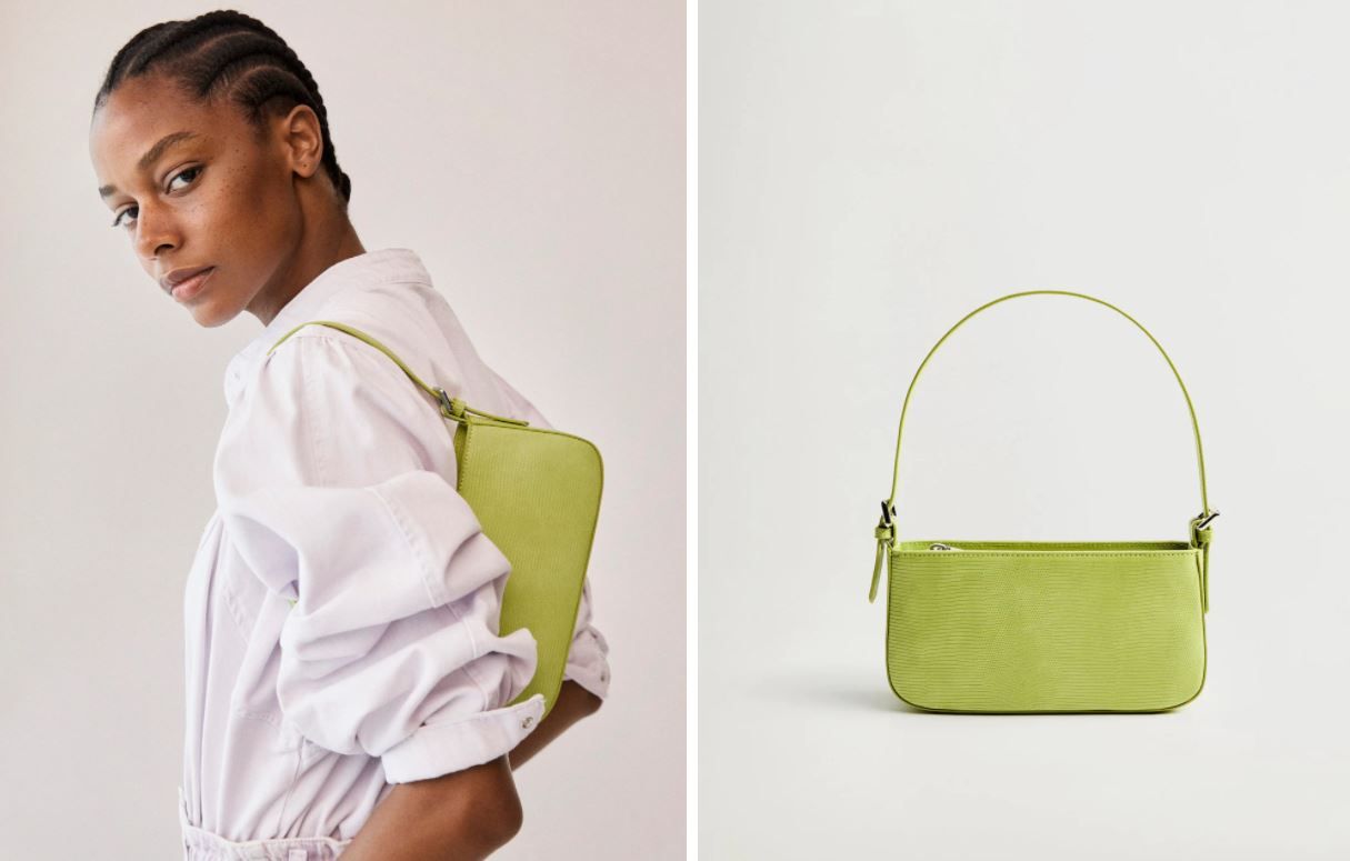 Bolso verde lima Mango Bolso verde lima Mango