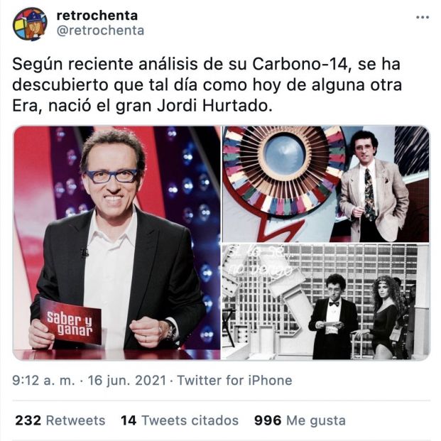 Meme por el cumpleaños de Jordi Hurtado en Twitter. Carbono-14 Meme por el cumpleaños de Jordi Hurtado en Twitter. Carbono-14