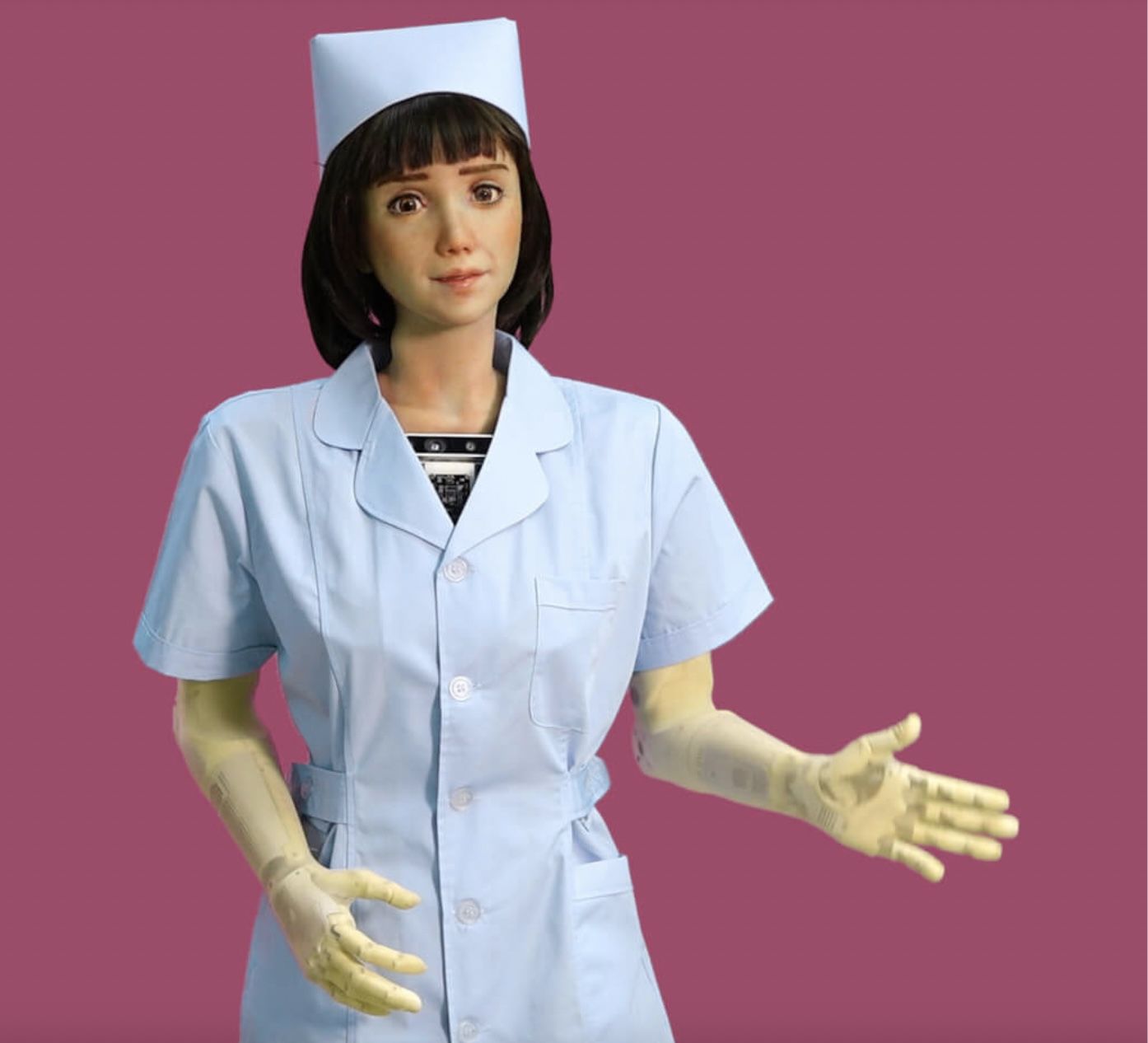 Grace, el robot humanoide que acompaña a los mayores durante la pandemia (foto: Awakening Health)