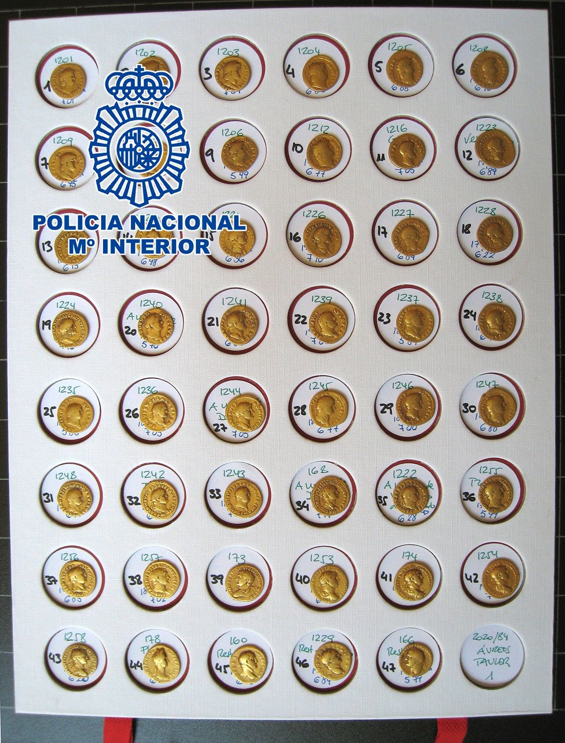 La Policía Nacional recupera 90 monedas del Imperio Romano y detiene a 4 personas (Foto: EuropaPress)