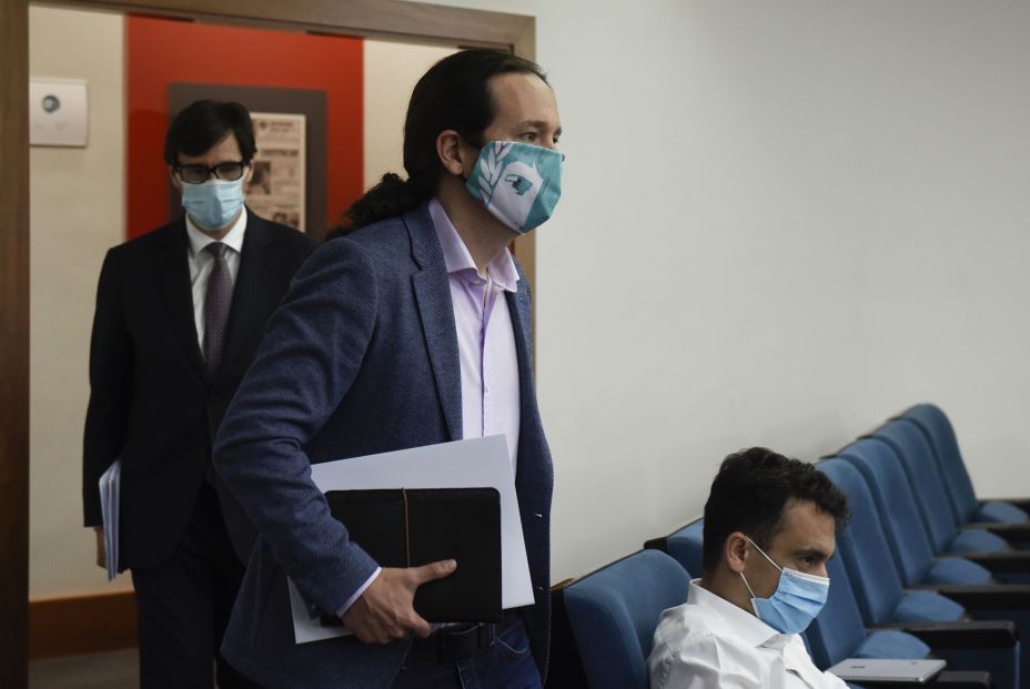 Salvador Illa y Pablo Iglesias