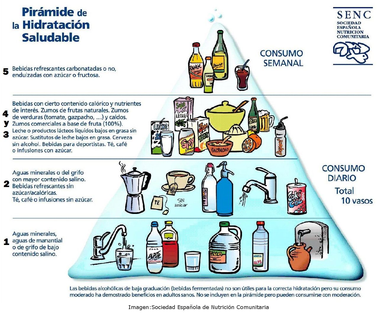 Piramide hidratación sociedad española de nutrición comunitaria Piramide hidratación sociedad española de nutrición comunitaria