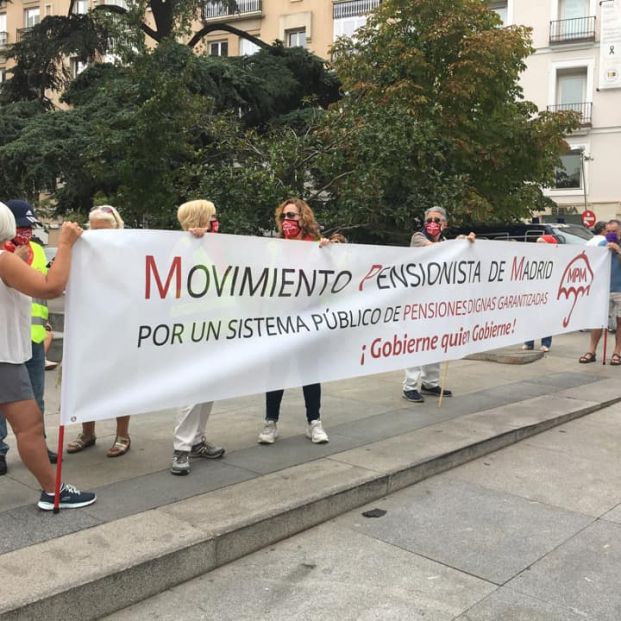 Movimiento Pensionistas de Madrid, pancarta Movimiento Pensionistas de Madrid, pancarta