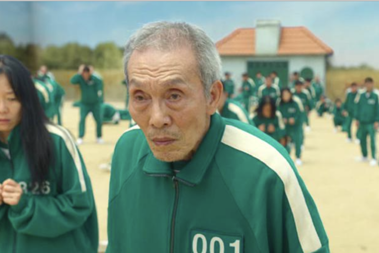Número 001, el personaje mayor de "El juego del calamar", se hace viral (Foto Netflix)