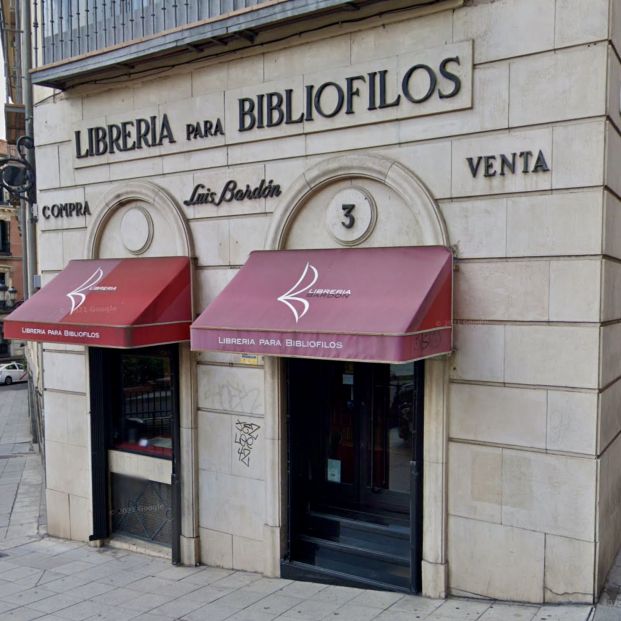 La librería Luis Bardón, en Madrid, fue fundada en 1947 (Foto: Google Maps) La librería Luis Bardón, en Madrid, fue fundada en 1947 (Foto: Google Maps)