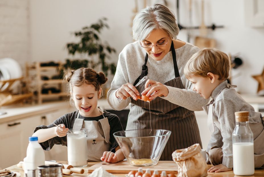 bigstock Happy Family Grandmother And G 351393581