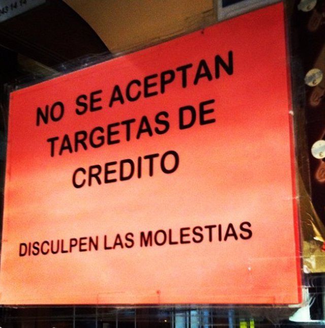 targetas error targetas error