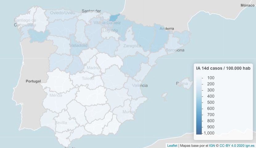 incidencia mayores de 65 años por provincia