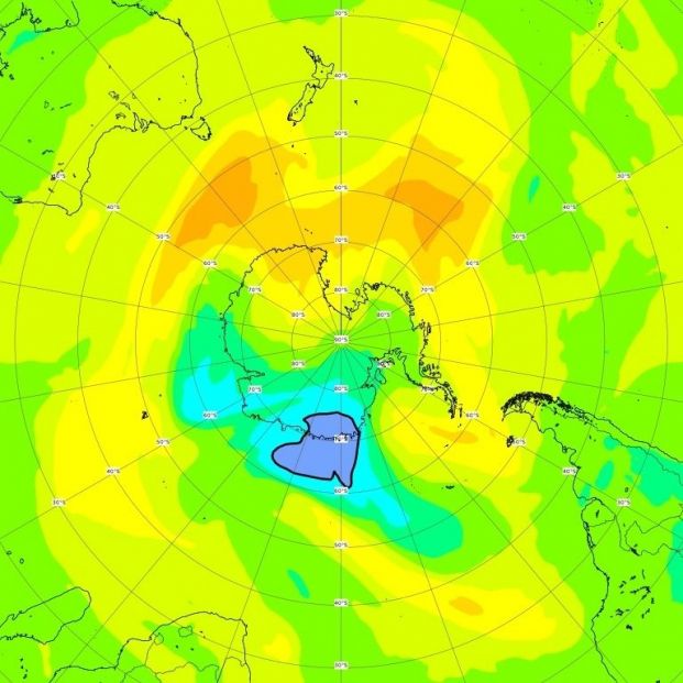 EuropaPress 4156799 prevision columna total ozono lunes 20 diciembre mediciones cams