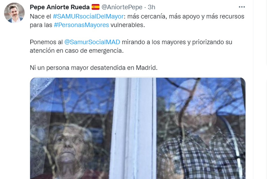 El ayuntamiento de Madrid crea el Samur Social del Mayor para atenderles como colectivo prioritario El ayuntamiento de Madrid crea el Samur Social del Mayor para atenderles como colectivo prioritario
