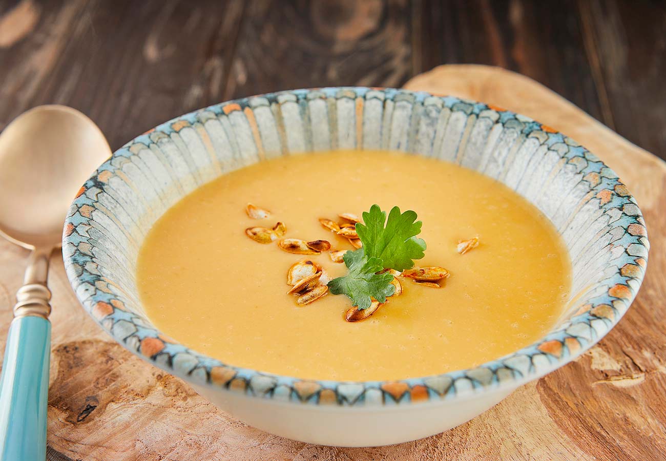 Crema de calabaza totanera, para hacer en 20 minutos. Foto: Bigstock