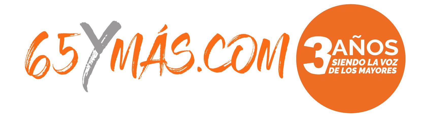 65ymas logo 3 años aniversario 65ymas logo 3 años aniversario