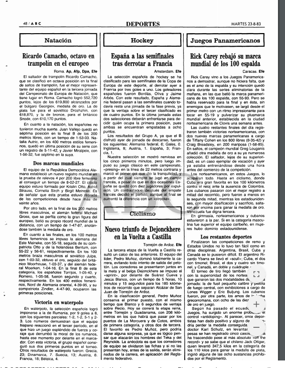 Ricardo Camacho en ABC (1983) Ricardo Camacho en ABC (1983)